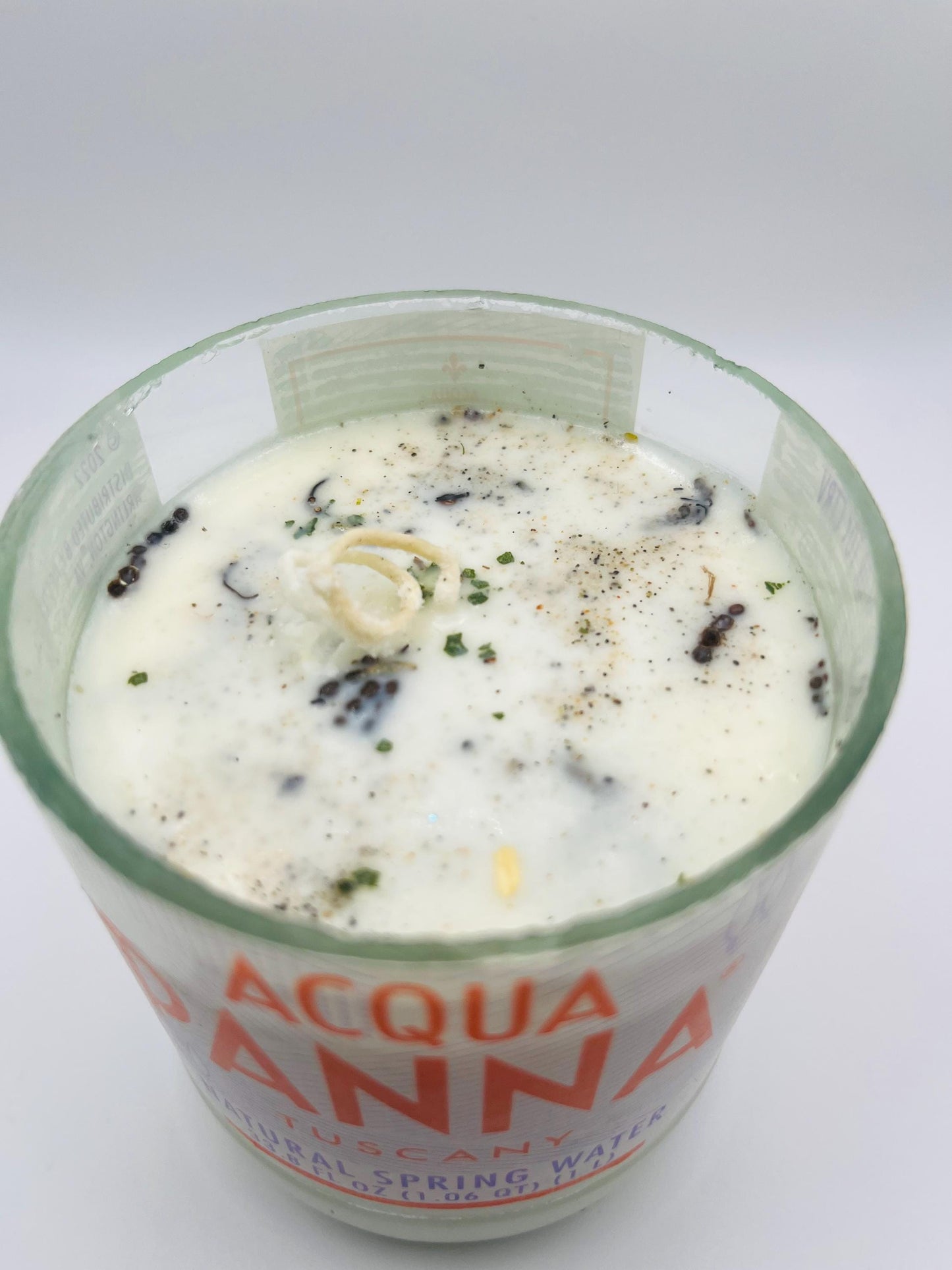 Upcycled Repurposed Italian H2O candles (Sparkling & Still)