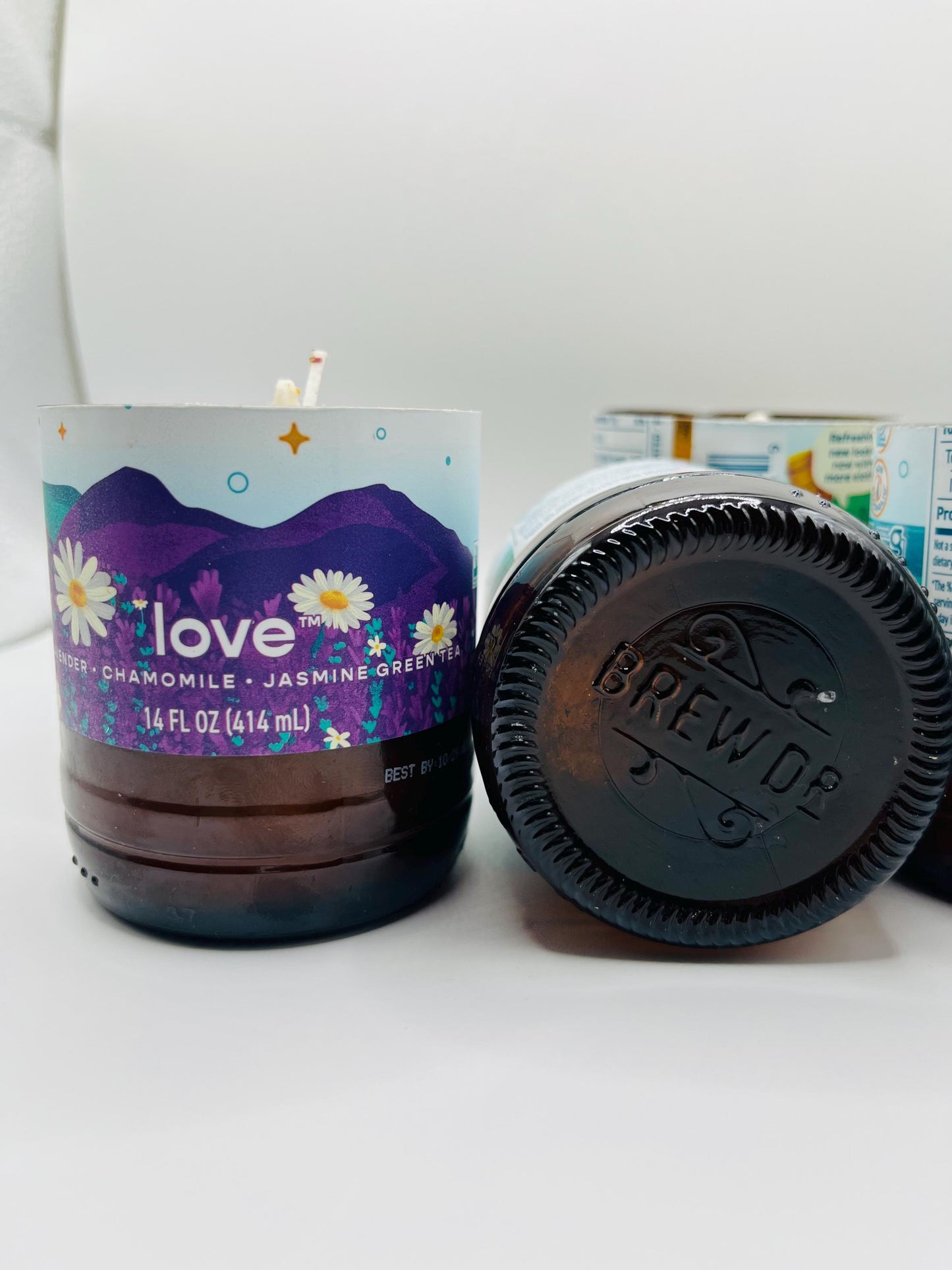 Repurposed Kombucha Candles