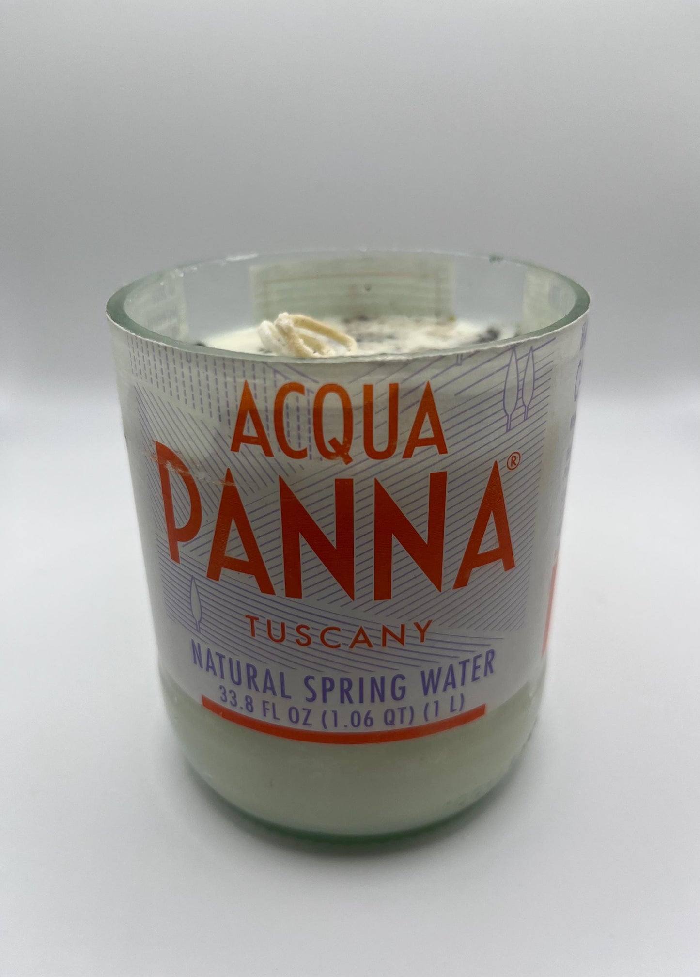 Upcycled Repurposed Italian H2O candles (Sparkling & Still)