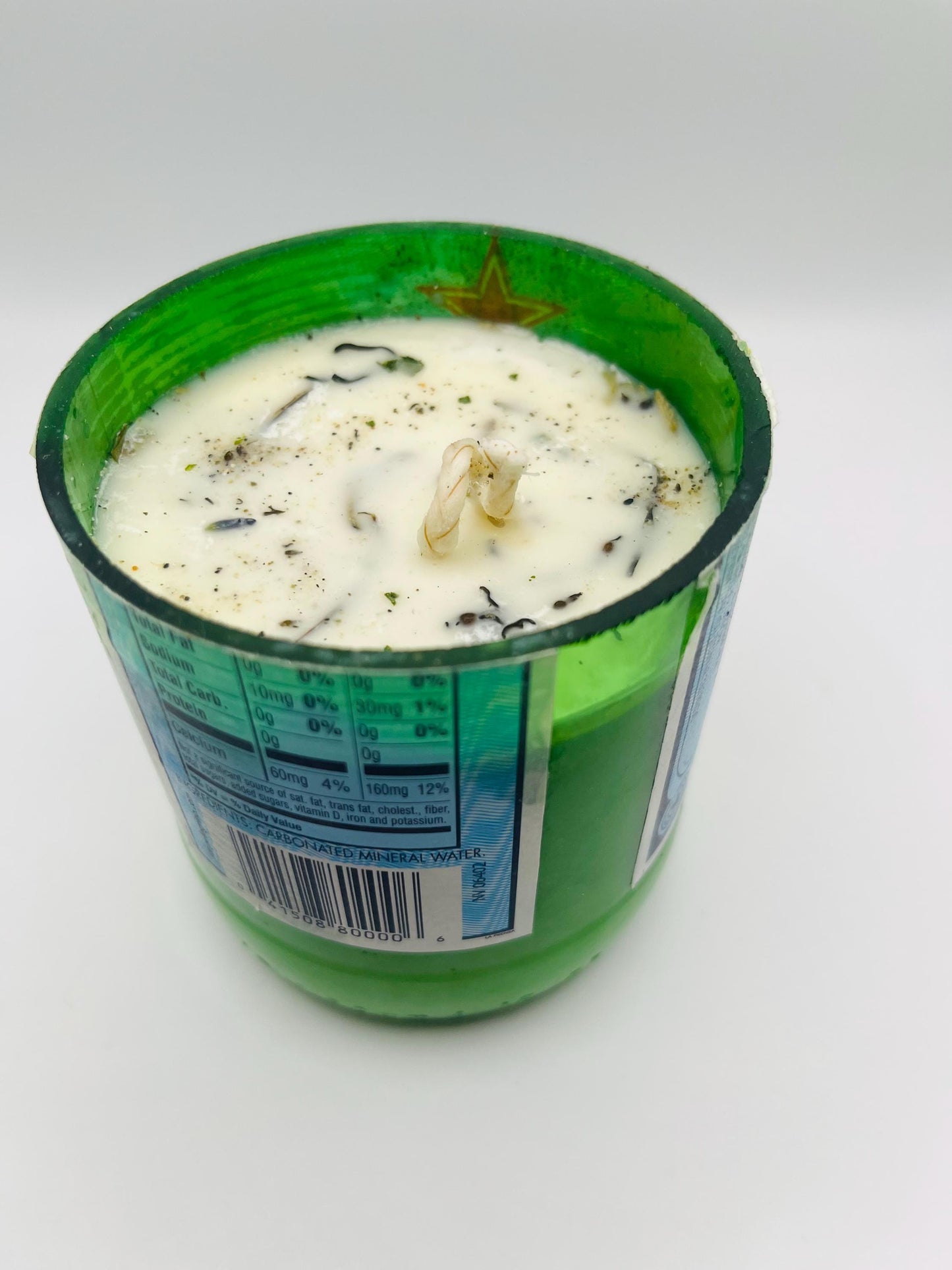 Upcycled Repurposed Italian H2O candles (Sparkling & Still)