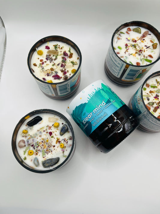 Repurposed Kombucha Candles